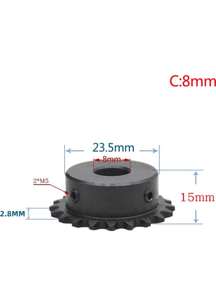 8mm Tarzı 1 Adet Bisiklet Zincir Dişli 45# Çelik 10 Diş Endüstriyel Dişli Tekerlek Üst Tel Delikli (Yurt Dışından)