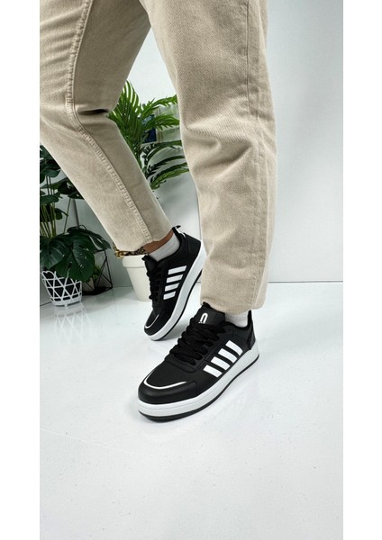 Günlük Sneaker Spor Ayakkabı Bağcıklı Çizgi Detaylı Rahat Hafif Bağcıklı Tırtık Taban ST-331 - 3438 modelleri
