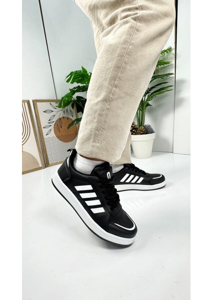Günlük Sneaker Spor Ayakkabı Bağcıklı Çizgi Detaylı Rahat Hafif Bağcıklı Tırtık Taban ST-331 - 3438 fırsatları