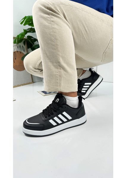 Günlük Sneaker Spor Ayakkabı Bağcıklı Çizgi Detaylı Rahat Hafif Bağcıklı Tırtık Taban ST-331 - 3438 indirimleri