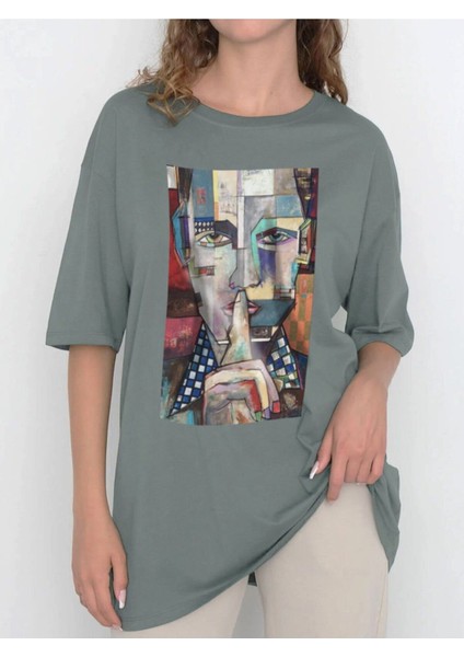 Tasarım Baskılı Oversize Kadın-Erkek Dtf Baskı Tshirt fiyatları