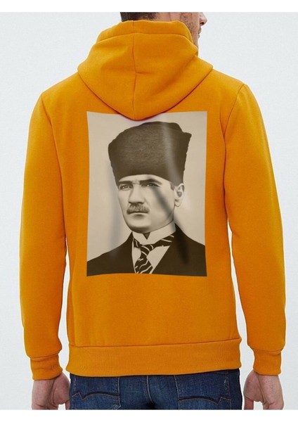 Tasarım Baskılı Oversize Kapüşonlu Kadın-Erkek Sweatshirt