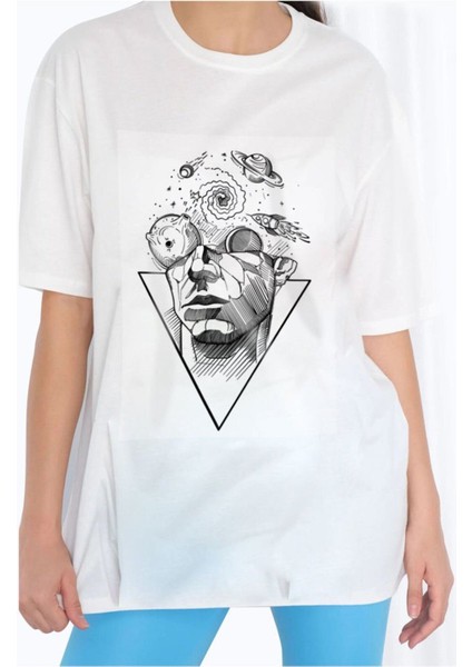 Tasarım Baskılı Oversize Kadın-Erkek DTF Baskı Tshirt fiyatları