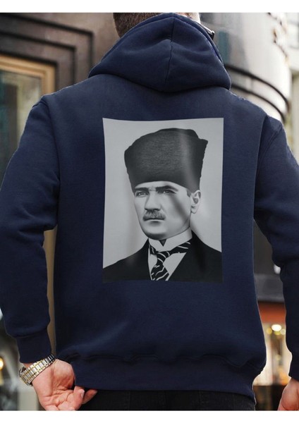 Tasarım Baskılı Oversize Kapüşonlu Kadın-Erkek Sweatshirt