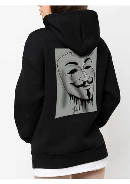 Tasarım Baskılı Oversize Kapüşonlu Kadın-Erkek Sweatshirt fiyatları