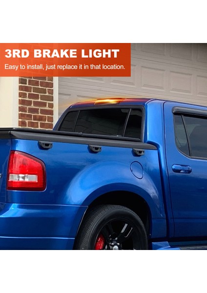 Üçüncü Yüksek Fren Lambası Arka Lambası Uyarı Lambası Arka Fren Lambası 02HLA1215ASM Ford Explorer Sport Trac F-150 Siyah (Yurt Dışından)