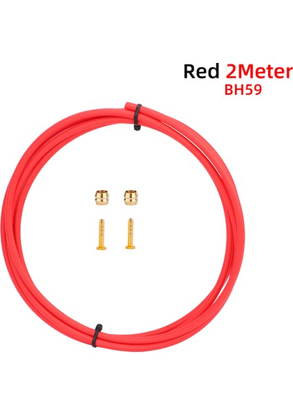Kırmızı 2 Metre BH59 Stili Meroca Bisiklet Yağ Fren Kablosu BH59 BH90 Dağ Bisikleti Hidrolik Hortum Uyumlu Metre Hattı Bisiklet Aksesuarları Evrensel Bakır+Pvc (Yurt Dışından)