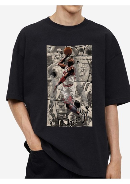 Tasarım Baskılı Oversize Kadın-Erkek Dtf Baskı Tshirt