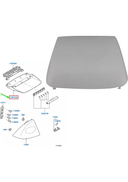 Araba Yüksek Montajlı Fren Lambası Trim Kapağı 5M51-13N408-AF34P 1505583 Ford Focus Mk3 2009-20011 3. Üçüncü Fren Lambası Kapağı (Yurt Dışından)