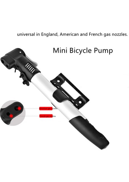 Mini Bisiklet Pompası Lastik Dolum Aparatı Biking Taşınabilir Alüminyum Alaşımlı Dağ Bisikleti Hava Pompası Toz Geçirmez Bisiklet Parçaları (Yurt Dışından)