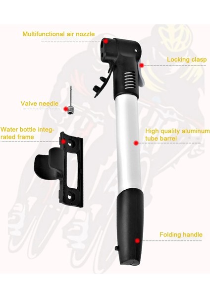 Mini Bisiklet Pompası Lastik Dolum Aparatı Biking Taşınabilir Alüminyum Alaşımlı Dağ Bisikleti Hava Pompası Toz Geçirmez Bisiklet Parçaları (Yurt Dışından) modelleri
