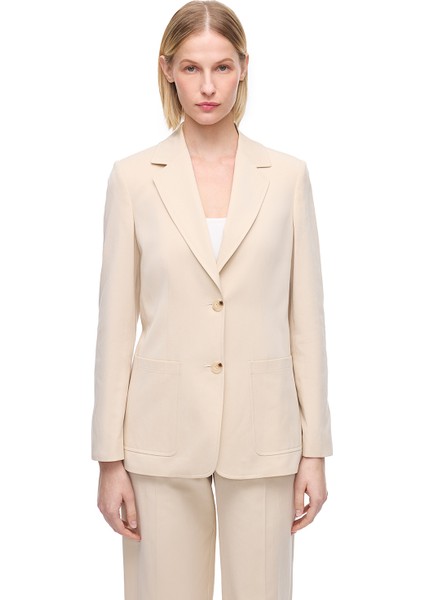 Bej Loresi Regular Fit Ceket