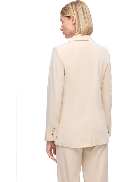 Bej Loresi Regular Fit Ceket
