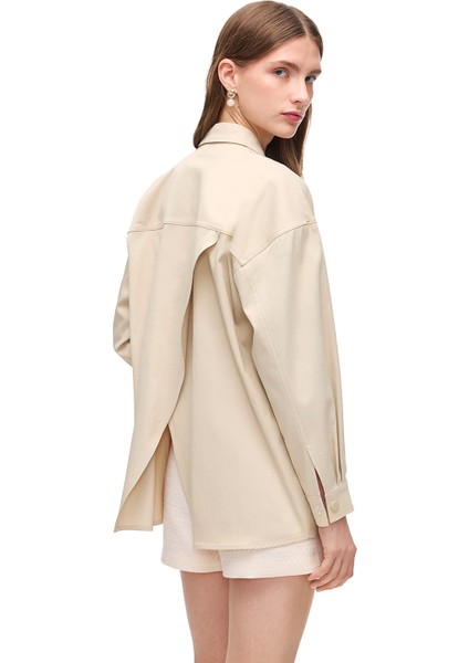 Bej Kalsit Rahat Kalıp Uzun Kol Gömlek indirimleri