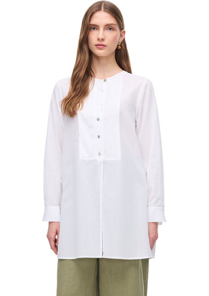 Beyaz Caseys Rahat Kalıp Uzun Kol Gömlek fiyatları