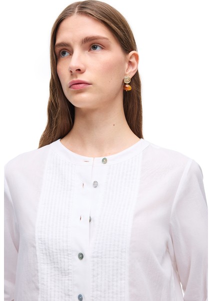 Beyaz Caseys Rahat Kalıp Uzun Kol Gömlek modelleri