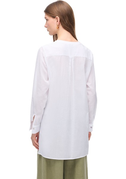 Beyaz Caseys Rahat Kalıp Uzun Kol Gömlek indirimleri