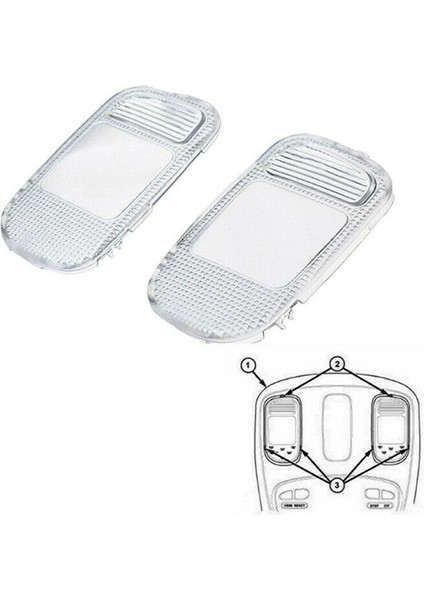 Ram 1500 2500 3500 4500 5500 Için Tavan Konsolu Kubbe Harita Işığı Merceği Tavan Konsolu Kubbe Harita Işığı Lambası Merceği (Yurt Dışından)