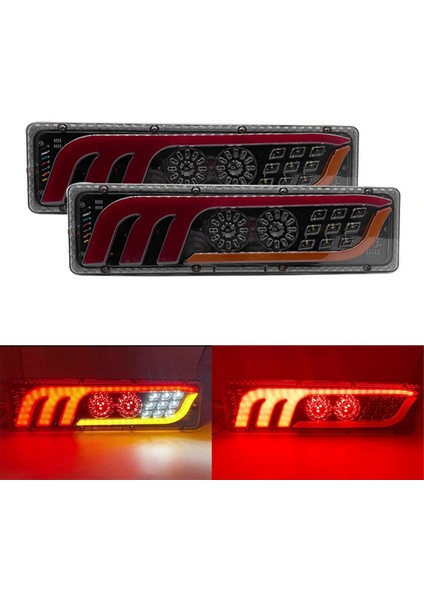 2 Adet LED Kamyon Arka Lambası Dönüş Sinyali Arka Fren Lambaları Geri Vites Sinyal Lambası Römork Kamyon Otobüs Karavan Uyarı Lambası 46CM (Yurt Dışından) fiyatları