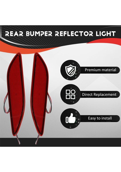 Araba LED Arka Tampon Reflektör Işığı Arka Lambası Sis Lambası Fren Lambası Toyota Alphard 40 Serisi 2023+ Kırmızı (Yurt Dışından)