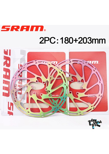 2PC-RENKLI-180-203 Tarzı 2pc Sram Rotor Fren Rotorları Disk Fren Rotoru Centerline Mtb Dağ Bisikleti Hidrolik Fren Diski Rotot Bisiklet Parçası. (Yurt Dışından)