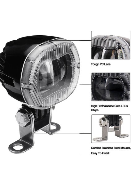 2 Adet 20W LED Forklift Römork Uyarı Işıkları Güvenlik Çalışma Noktası Sinyal Işığı 180 Derece Ayarlanabilir Gümrükleme Lambası Beyaz (Yurt Dışından)