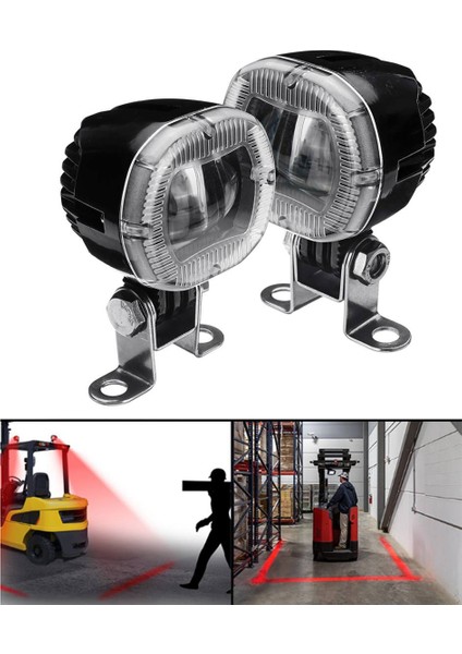 2 Adet 20W LED Forklift Römork Uyarı Işıkları Güvenlik Çalışma Noktası Sinyal Işığı 180 Derece Ayarlanabilir Gümrükleme Lambası Beyaz (Yurt Dışından)