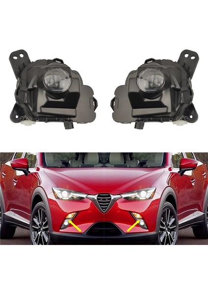 Sağ Sis Lambası Ön Tampon Izgara Sinyal Lambası Sürüş Sis Lambası Montajı Mazda Cx3 2016 2017 (Yurt Dışından)