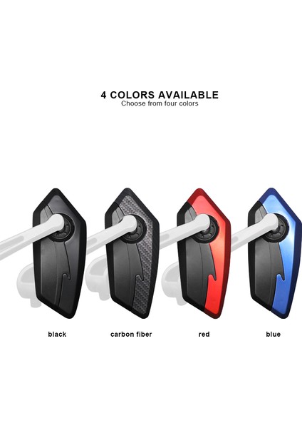 Sol Siyah Stil Bisiklet Gidon Reflektör Arka Görüş Aynası Dağ Mtb Elektrikli Bisiklet Scooter Geniş Açılı Ayarlanabilir Aynalar (Yurt Dışından)