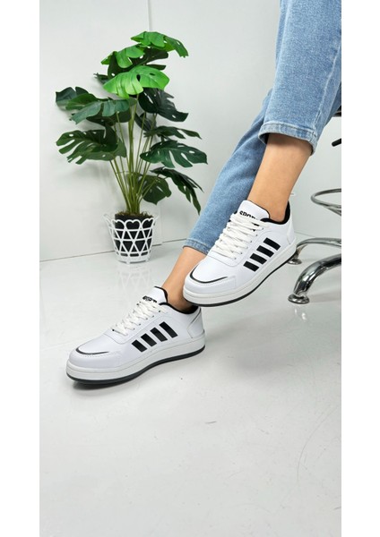 Günlük Sneaker Spor Ayakkabı Bağcıklı Çizgi Detaylı Rahat Hafif Bağcıklı Tırtık Taban ST-331 - 3438 indirimleri