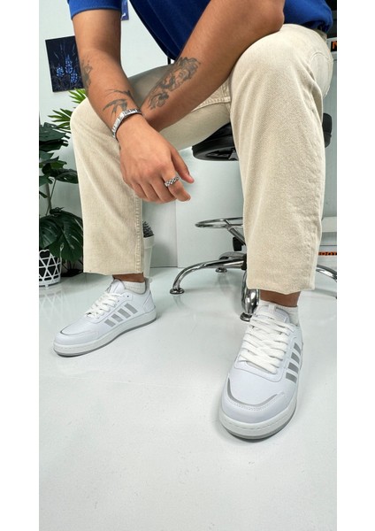 Günlük Sneaker Spor Ayakkabı Bağcıklı Çizgi Detaylı Rahat Hafif Bağcıklı Tırtık Taban ST-331 - 3438 modelleri
