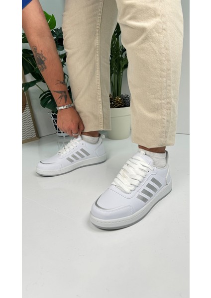 Günlük Sneaker Spor Ayakkabı Bağcıklı Çizgi Detaylı Rahat Hafif Bağcıklı Tırtık Taban ST-331 - 3438 fırsatları