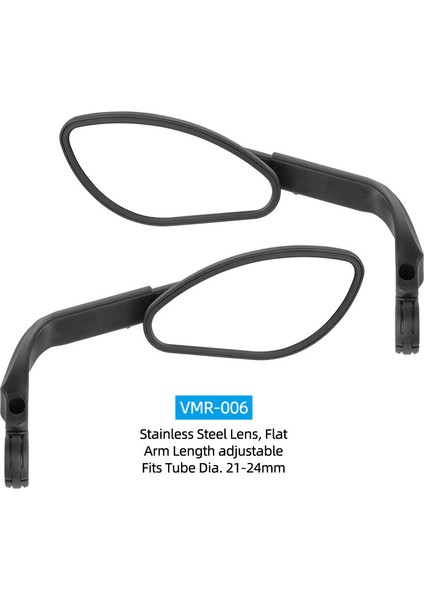 VMR-006 L1R1 Stili Bisiklet Arka Görünüm Ayna Dönme Açısı Ayarlanabilir Opsiyonel Paslanmaz Çelik Veya Akrilik Lens Uzunluk Ayarlanabilir Reflektör (Yurt Dışından)