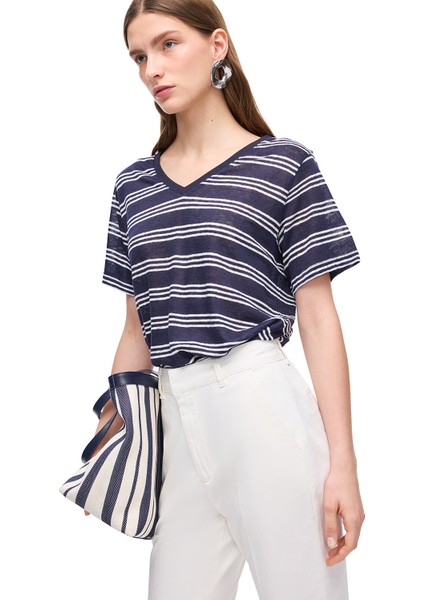 Nebula Beyaz Renk Regular Fit V-Yaka Düşük Kollu Tişört fiyatları