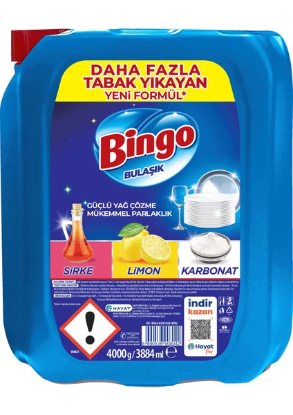 Sıvı Bulaşık Deterjanı 4 KG Limon Kokulu
