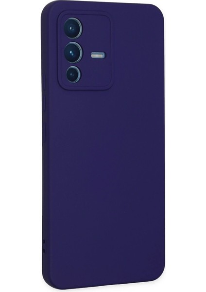 Vivo V23 5g Kılıf Nano Içi Kadife Silikon - Mor Mrayd