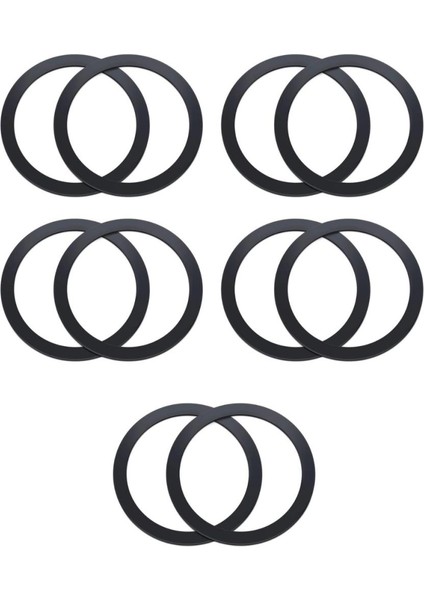 0.4mm 10 Adet Set Ultra Ince Yapışkanlı Mıknatıslı Metal Halka, 3m Hafif Tüm Telefonlara Uyumlu