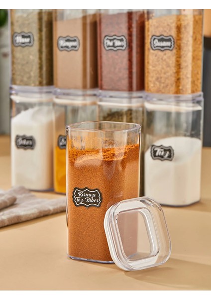 12 'li (300 Ml) Sızdırmaz Contalı Baharatlık Seti (Etiket Hediyeli!!)
