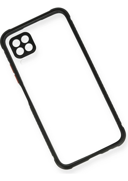 Huawei P40 Lite Kılıf Miami Şeffaf Silikon - Siyah Mrayd