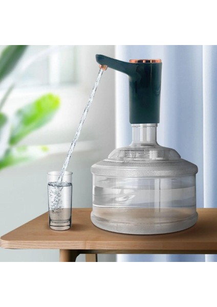 ® Retro Model Otomatik Damacana Pompası Aparatı Yeşil Renk Bakır Detaylı