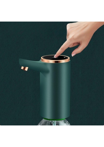 ® Retro Model Otomatik Damacana Pompası Aparatı Yeşil Renk Bakır Detaylı