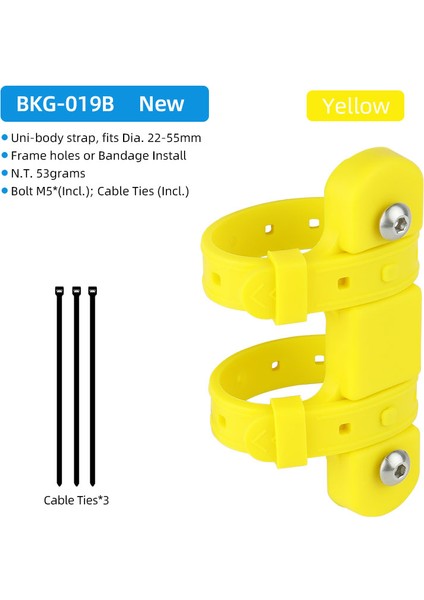 BKG-019B Sarı Tarz Bisiklet Şişe Tutucu Montaj Adaptörü Silikon Mtb Bisiklet Kettle Stand Tabanı Geniş Kullanım Handlebar Seatpost Tubeframe Üzerinde (Yurt Dışından)