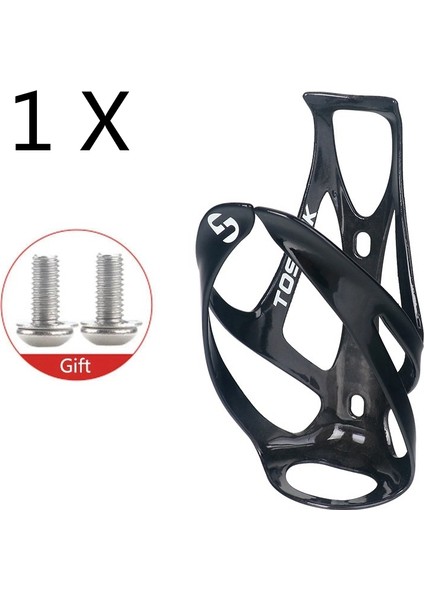 Parlak Siyah - 1 Adet Stil Toseek Tam Karbon Fiber Bisiklet Su Şişesi Kafesi Tutucu Bisiklet Aksesuarları Parçaları mm Şişe Çapı Için (Yurt Dışından)