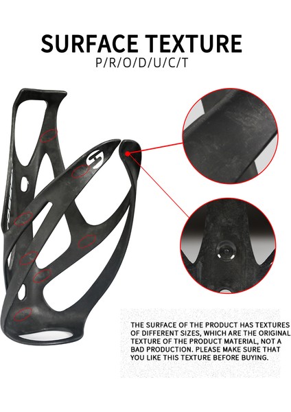 Parlak Siyah - 1 Adet Stil Toseek Tam Karbon Fiber Bisiklet Su Şişesi Kafesi Tutucu Bisiklet Aksesuarları Parçaları mm Şişe Çapı Için (Yurt Dışından) fırsatları