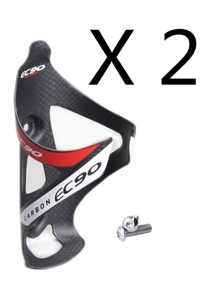 2 Adet Kırmızı Stil EC90 3k Tam Karbon Bisiklet Su Şişesi Kafesi Mtb Yol Bisikleti Şişe Tutucu Ultra Hafif Döngü Ekipmanı Mat Işık (Yurt Dışından)