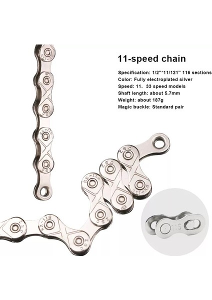 6 7 8 Hız Stili Rıderace Bisiklet Zinciri Hızlı Gümüş Ultra Hafif Dağ ve Yol Bisikleti Zinciri - Değişken Hız Zinciri Için (Yurt Dışından) modelleri