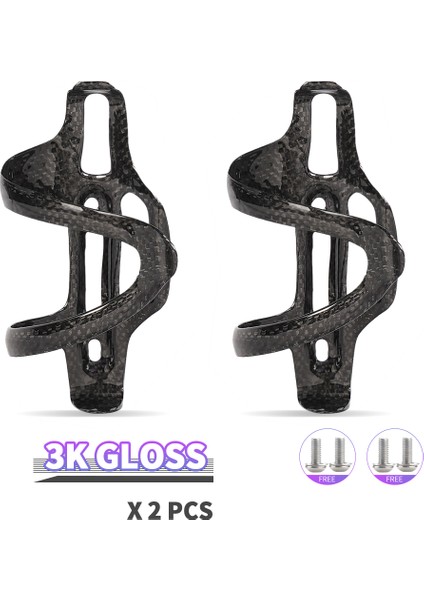 3k Parlak 2pcs Stili Karbon Bisiklet Suyu Şişesi Yan Şişe Kafesi Mtb 3k Dokuma Içecek Tutucu Bisiklet Için Görünüm Özelleştirilebilir (Yurt Dışından)