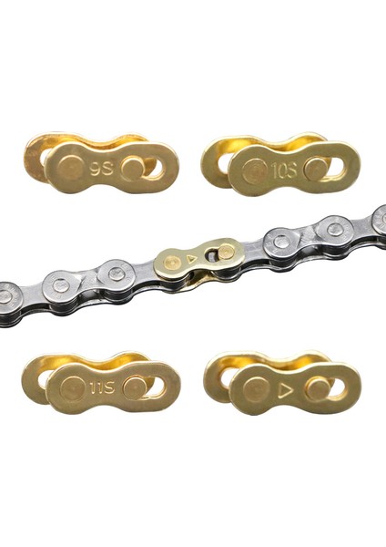 12 Vitesli Altın Tarzı 5 Çift Bisiklet Zincir Bağlantı Eklemi Sihirli Düğmeler Dağ Bisikleti Için Hızlı Master Bağlantılar (Yurt Dışından) fırsatları