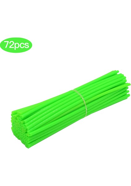 17CM Yeşil 72 Adet Stil Motosiklet Bisiklet Tekerlek Jant Konuş Kaplama Kiti Deri Kılıf Motokros Kir Pit Bisiklet Enduro 24CMCM (Yurt Dışından)