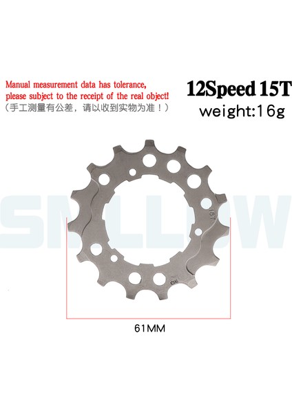 12 Vitesli 15T Tarzı 12 Hızlı T23TBISIKLET Kasnak Küçük Diş Onarım Parçası Dağ Bisikleti ve Yol Bisikleti Kaseta Için (Yurt Dışından)